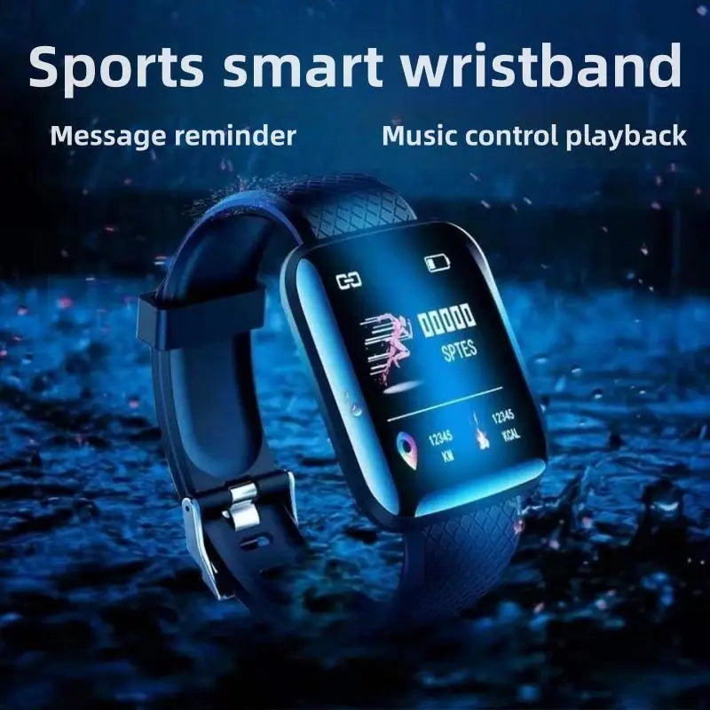 Smart Watch – Fitness Bracelet with Music Control, Message Display, Pedometer, Bluetooth Connect, 116 Smartwatch with Alarm & Weather