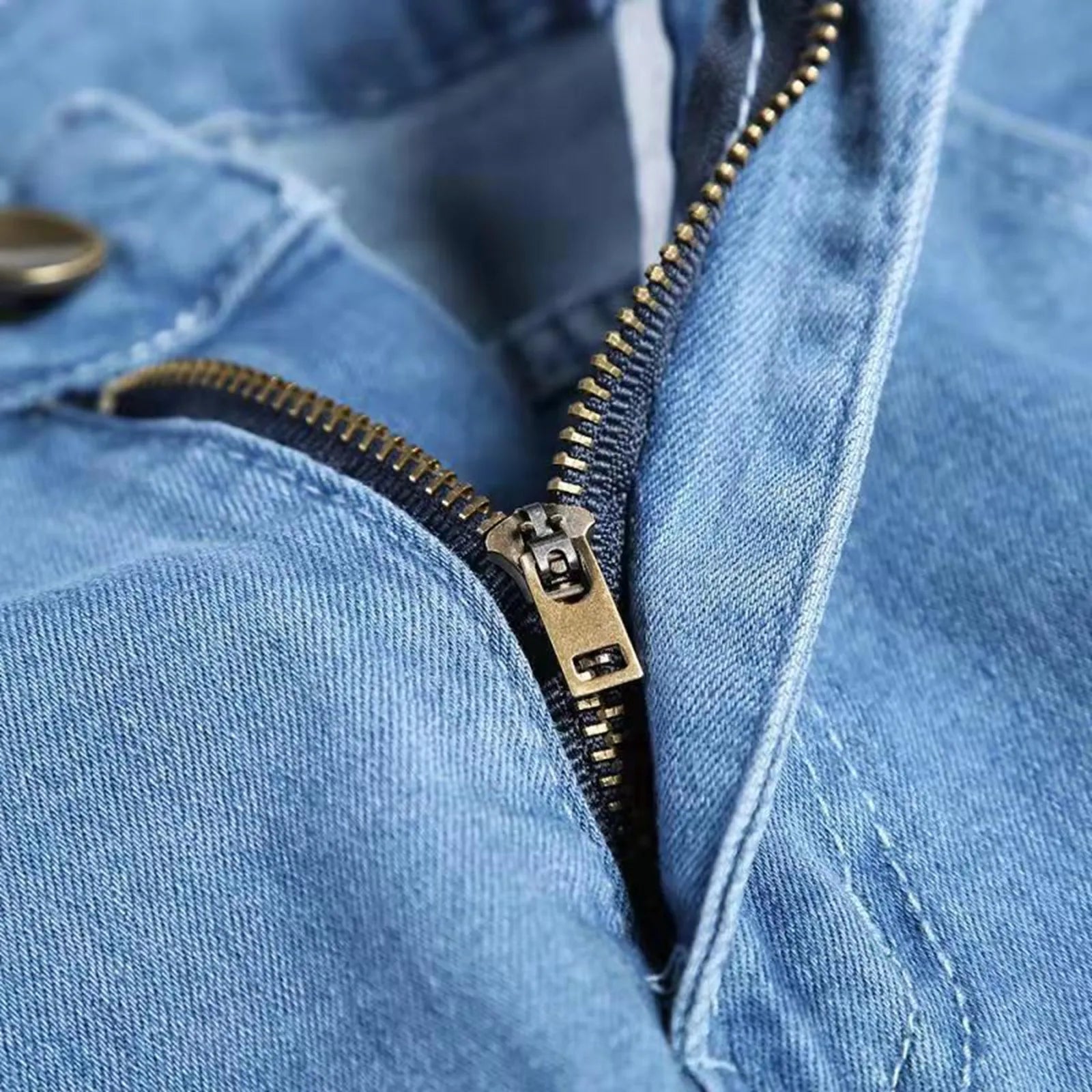 Men's Ripped Skinny Jeans - Distressed Slim Fit Elastic Denim Streetwear Pants