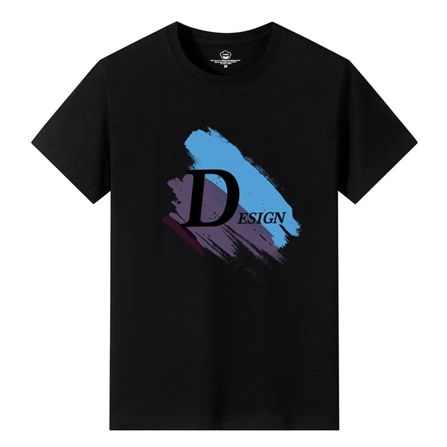 T Shirts Men Short New Fashion 2025 O-Neck Slim Black Sleeve Clothing Casual Style M-6XL