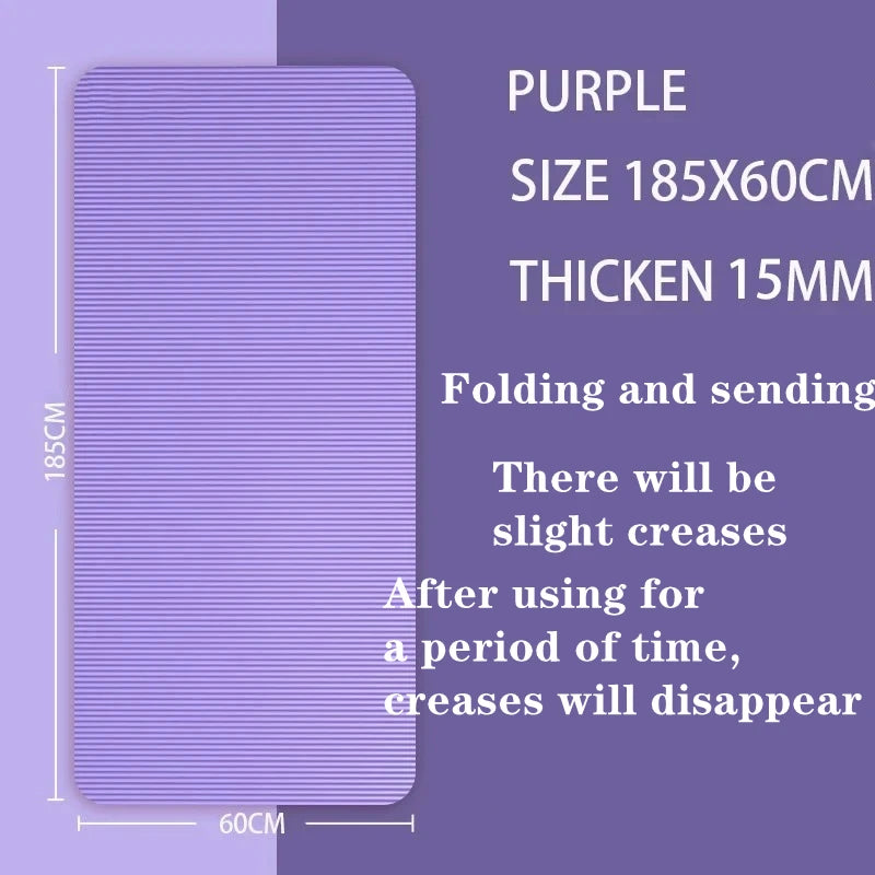 Thick Yoga Mat 15mm 20mm Anti Slip Fitness Exercise Mat for Yoga Pilates Gym 183×60cm