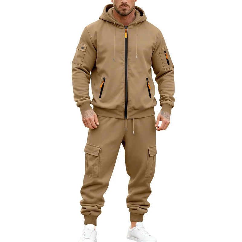 Men’s Winter Heavy Fleece Zip-Up Hoodie – Warm Casual Sportswear