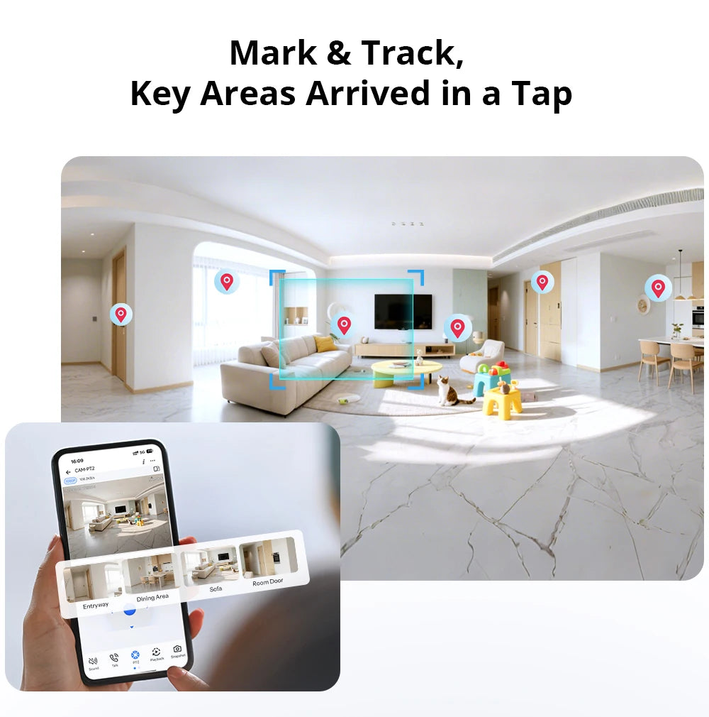 Sonoff Cam PT2 Smart Home Security Camera HD Night Vision Panoramic View Remote Monitoring With Two Way Interaction