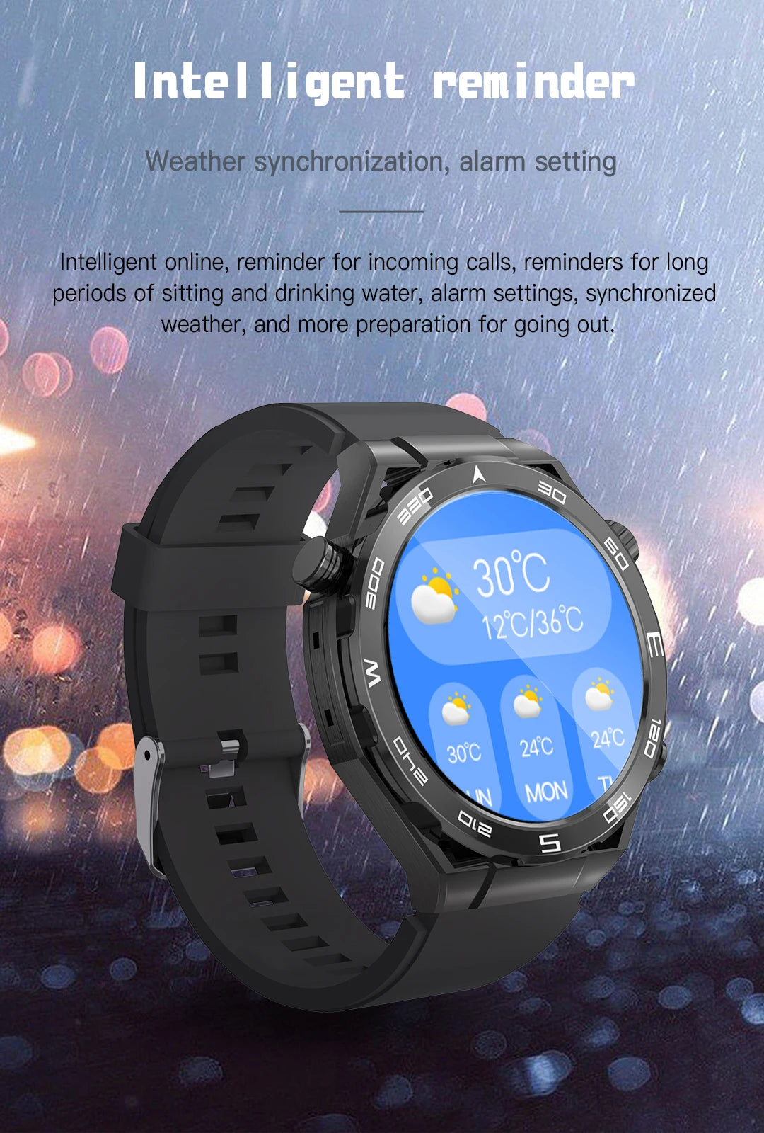 Smart Watch for Men & Women – Outdoor Fitness Tracker with Heart Rate, Calorie, Step Counter, Sport Watch & Music Player