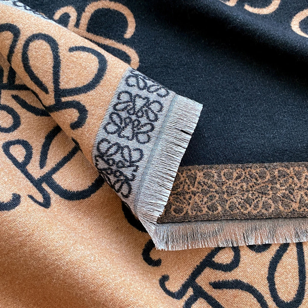 2025 Luxury Brand Women's Winter Warm Cashmere Scarf - Pashmina Shawl Wrap, Hijab, Travel Stole, Echarpe, Thick Warm Blanket