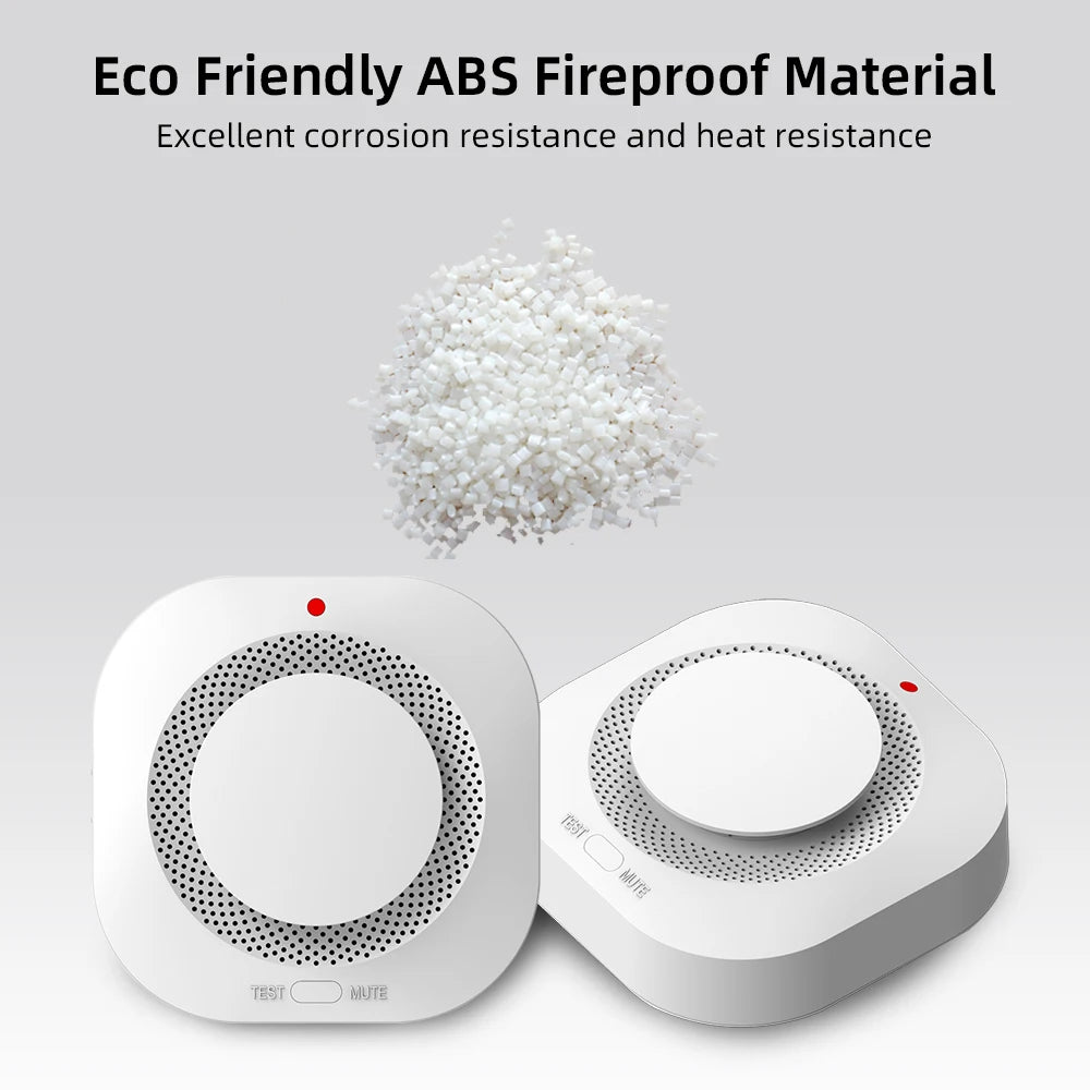 Independent Smoke Detector Sensor For Home Warehouse Security Smart Fire Alarm With Replaceable Battery