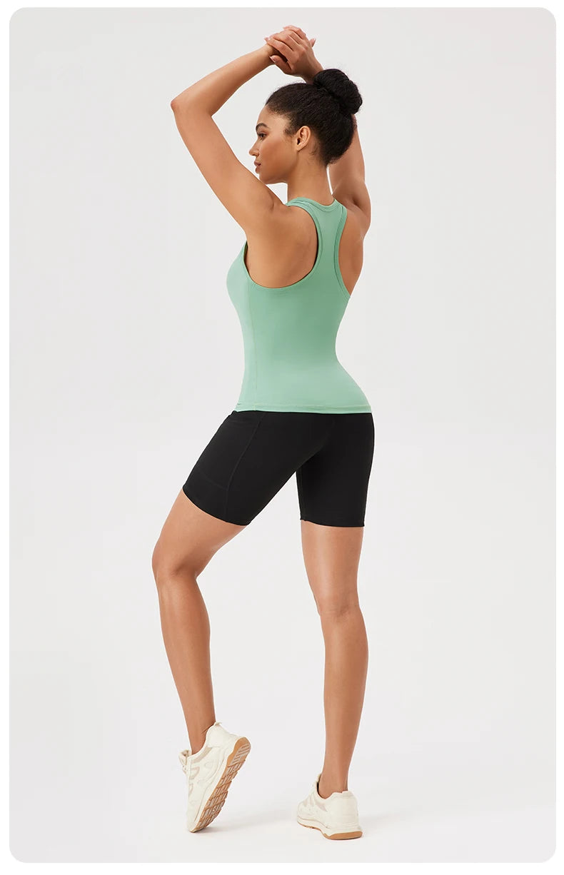 Women’s Sleeveless Yoga Tank Top - Breathable Gym Sport Shirt for Running