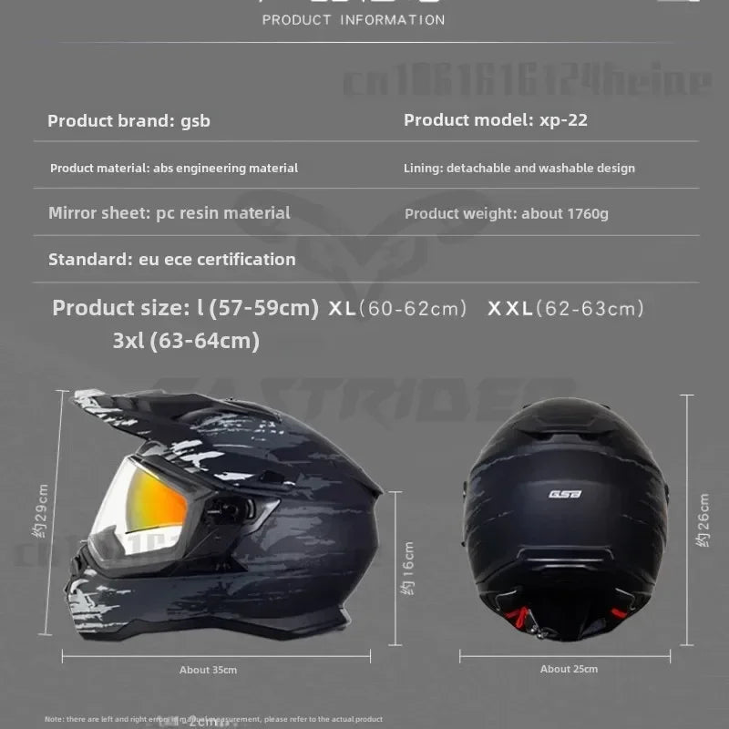 Original GSB XP22 Motorcycle Helmets Professional Racing Helmets Motocross Full Face Modular Helmets ECE Approved casco moto