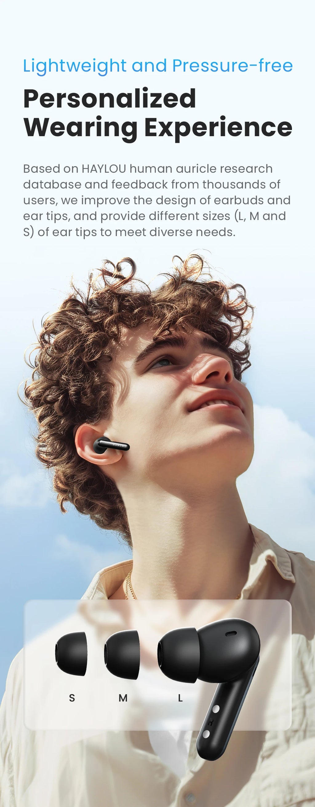 HAYLOU Mori Pro Bluetooth 5.4 Earphones -43dB ANC Active Noise Cancellation Earbuds 6 Mic Wireless Headphones 35H Battery Life - trendingshoping.com