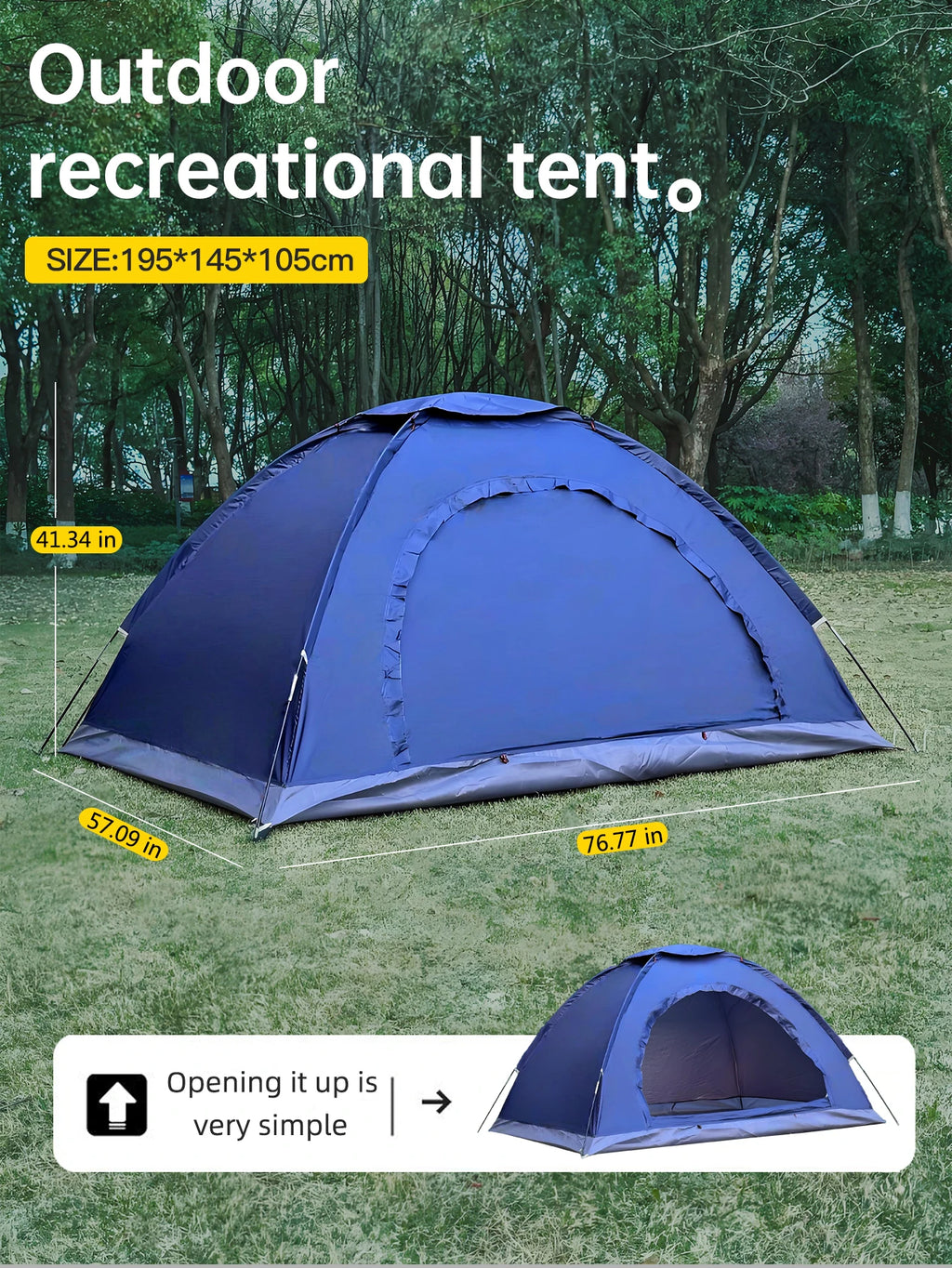 Outdoor Camping Tent Portable Hand Built Windproof Rain Sun Protection Hiking Tent For Couples And Children Double Bed Use