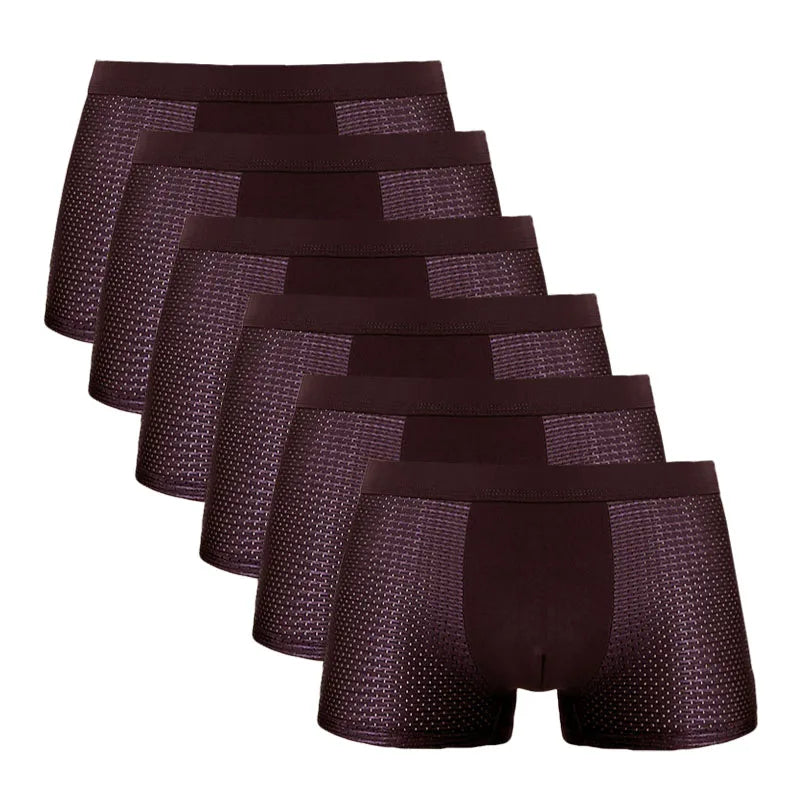 6PCS/Lot 8XL Mesh Mens Underwear Boxers Men Boxer Underwear men Boxers for Men Underwear Boxer Shorts Men Boxers Men Pantis