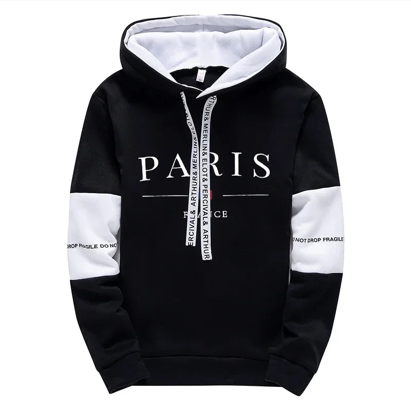 Men Hooded Sweatshirt and Sweatpants Set Casual Sportswear
