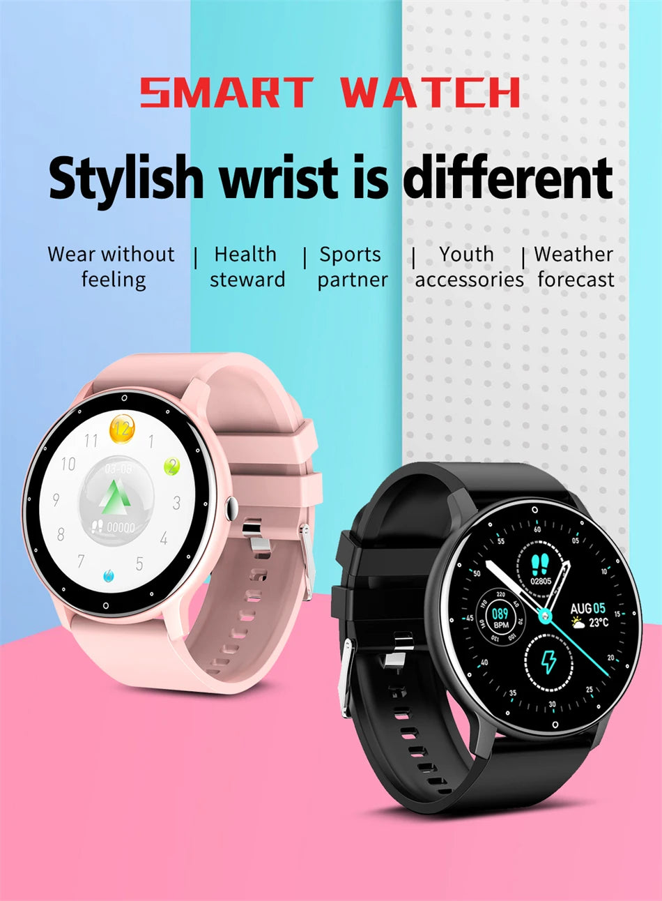 LIGE Smart Watch for Women & Men – Full Touch Screen, Bluetooth 5.2 Call, Waterproof Sports Fitness Tracker IP67 ZL02