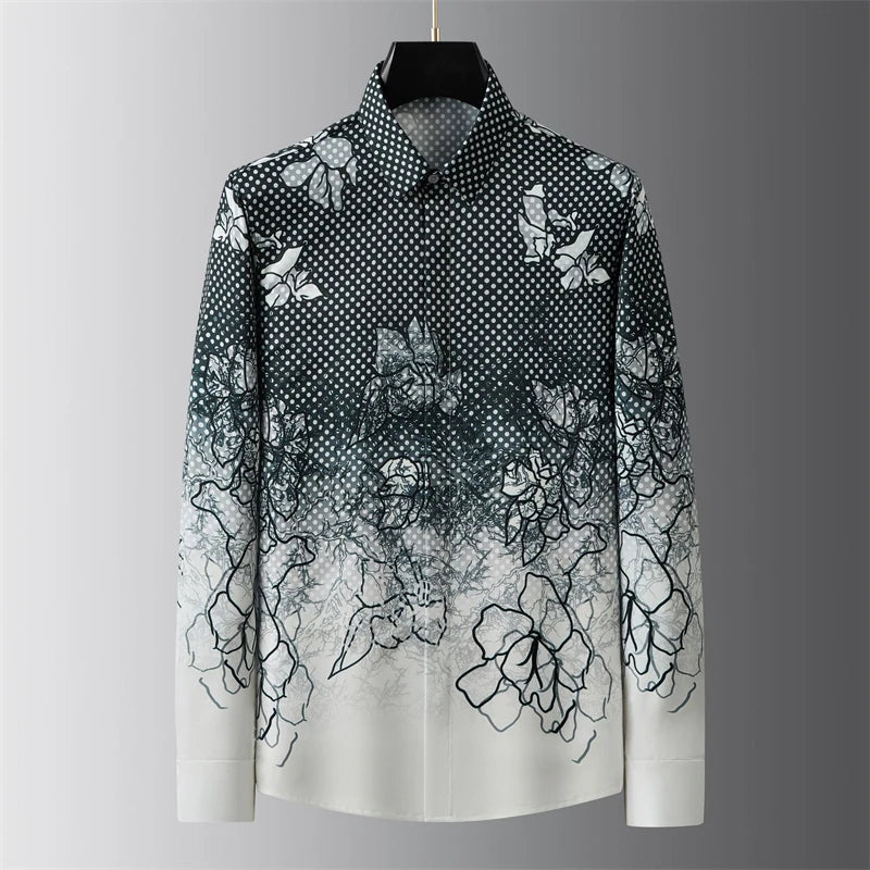 2025 new men's printed shirts classic luxury high quality shirts designer design comfortable soft menswear