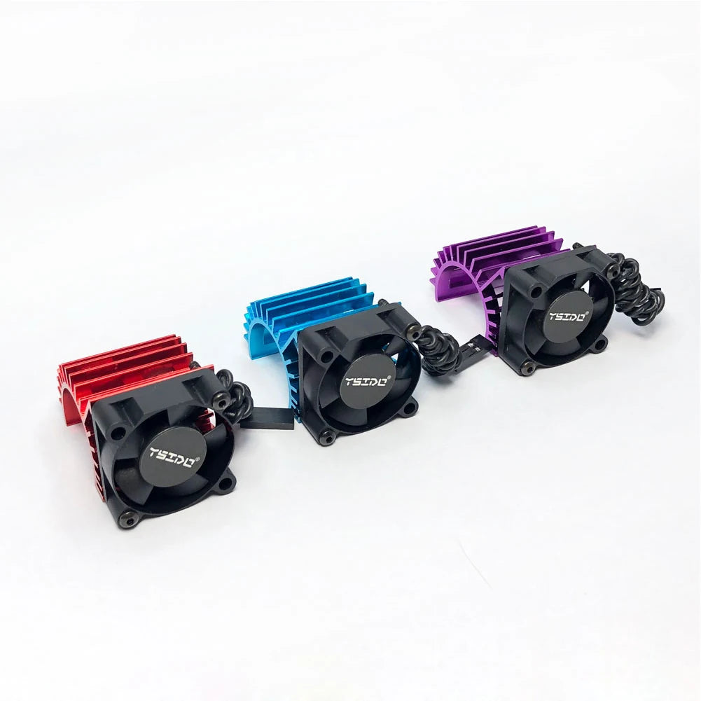 RC 380 390 2838 2845 2847 Brushless Motor RC Motor Fan Aluminum Cover Heat Sink with Cooling Fan for 1/14 1/16 1/18 RC Car - trendingshoping.com