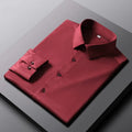 Men's Casual Long Sleeve Shirt – Solid Color, Non-Iron, Wrinkle-Resistant Business & Fashion Top