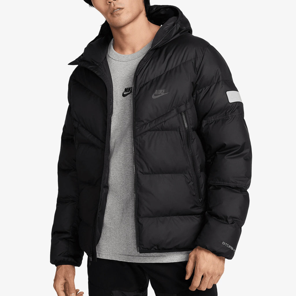 Professional Windproof Men's Winter Jacket - Water-Repellent Storm-Performance Outerwear - Insulated Warm Sportswear Jacket (HF6603-010) - Black