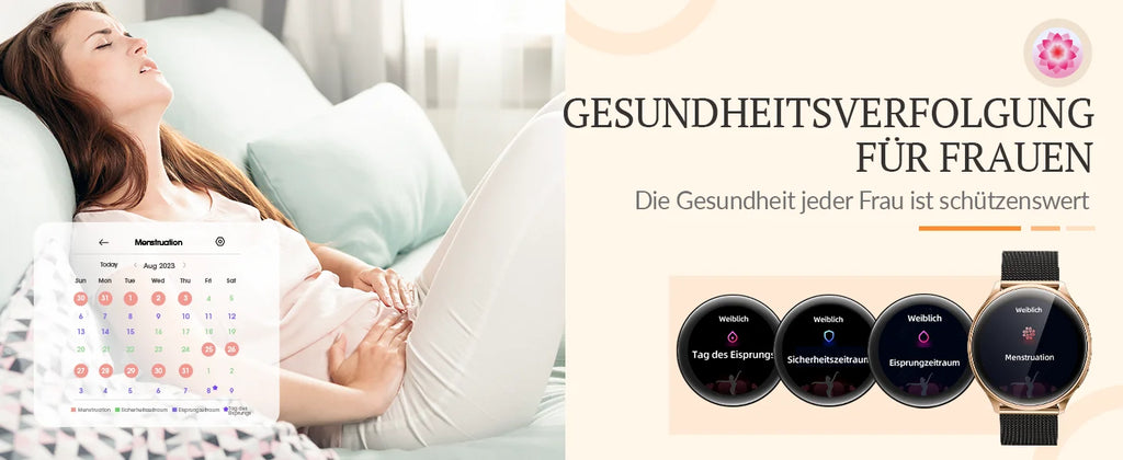 Smart Watch for Women – Always-On Display, IP67 Waterproof, Fitness Tracker with Sleep & Menstrual Cycle Monitoring – Black Gold