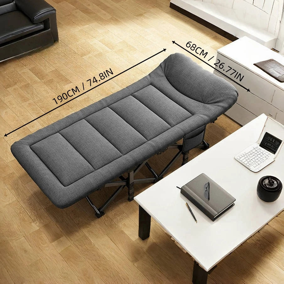 Portable Folding Camping Bed With Pillow - Heavy Duty Military Style Bed 190 X 67 X 48 Cm Lightweight Lounger Camping Garden - trendingshoping.com