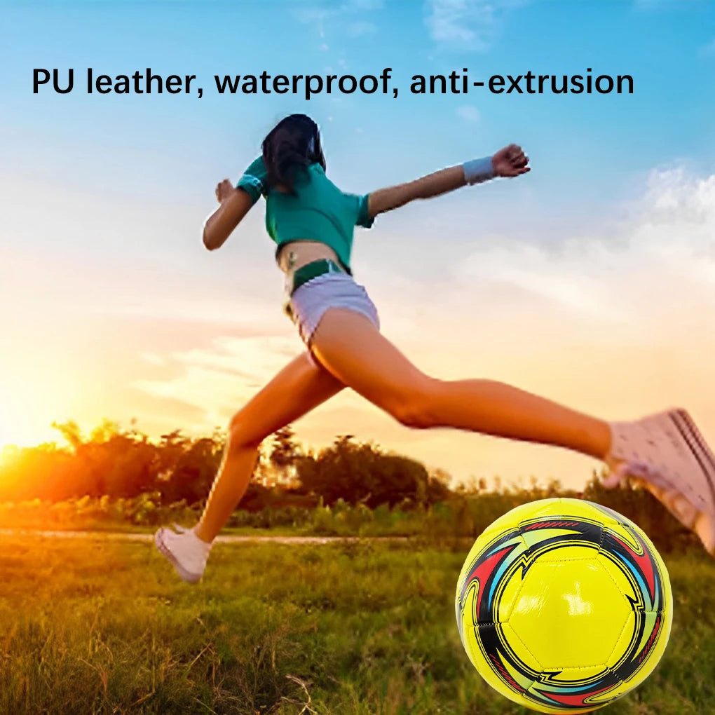 Durable Size 5 Rubber Soccer Ball - Leakproof Training Football for Campus Play