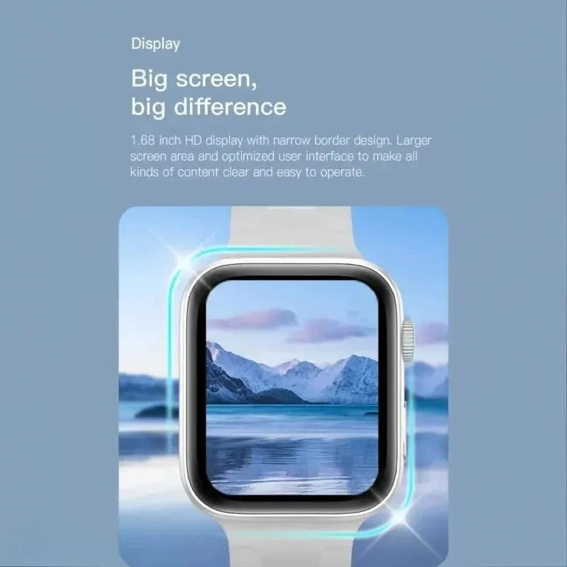 2025 New Smartwatch for Men & Women – 1.73'' Screen, Bluetooth Call, Blood Oxygen & Pressure Monitoring, Compatible with Android & iOS