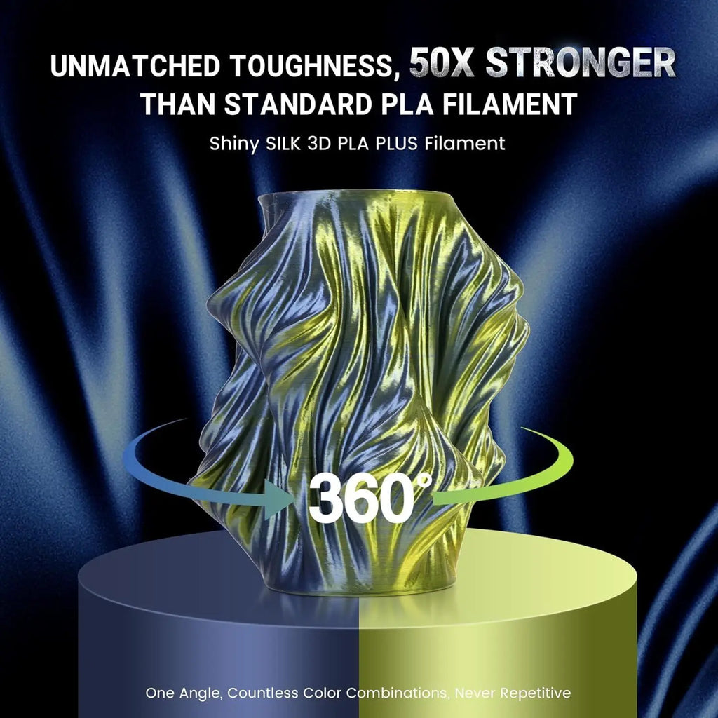 SUNLU SILK Dual &Triple Colors  3D Printer Filament 5KG 1kg/roll 1.75mm Dimensional Accuracy +/- 0.02 mm 2.2 LBS (1KG) Fast Ship - trendingshoping.com