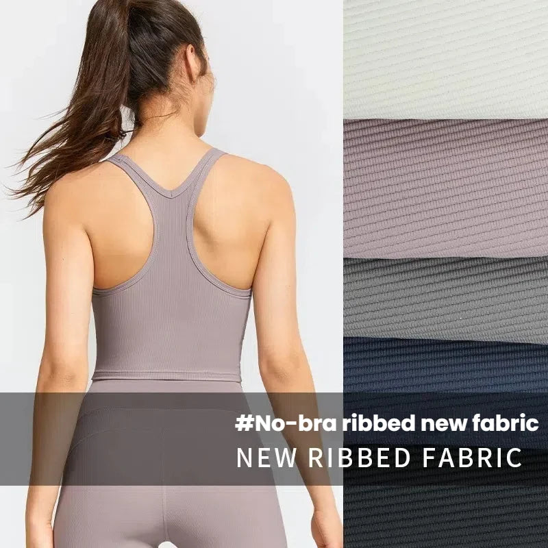 Women’s Workout Yoga Top Running Vest Cross Strap Sports Bra Style Gym Halterneck Fitness Tank