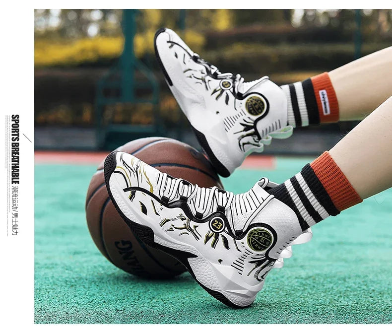 2025 Men’s Basketball Sneakers | Anti-Skid Cushioning Sports Shoes for Training & Casual Wear
