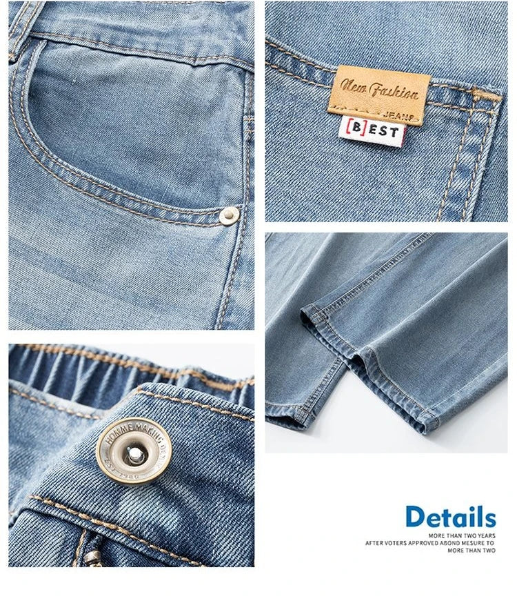 Mens Large Denim Jeans Baggy Fit Trousers for Men