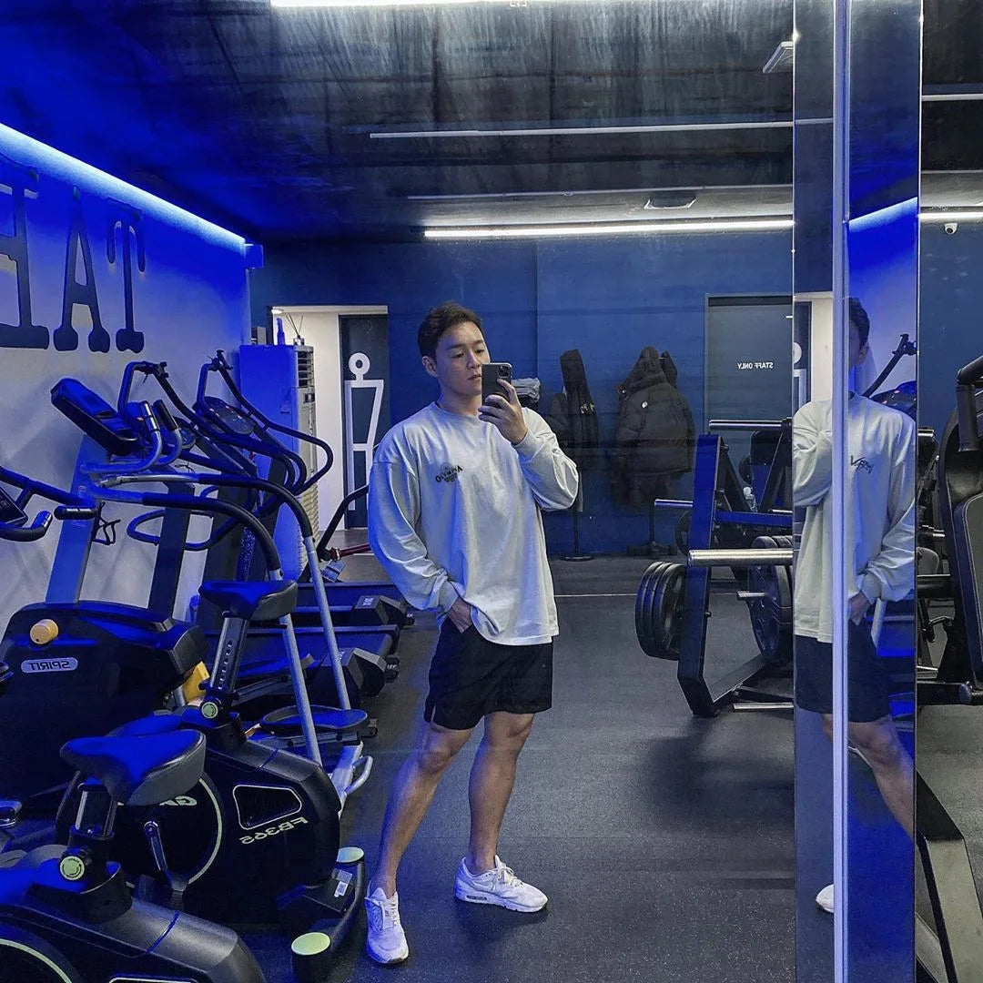 Men’s Long Sleeve Fitness Workout T-Shirt – Lightweight Gym & Bodybuilding Performance Top