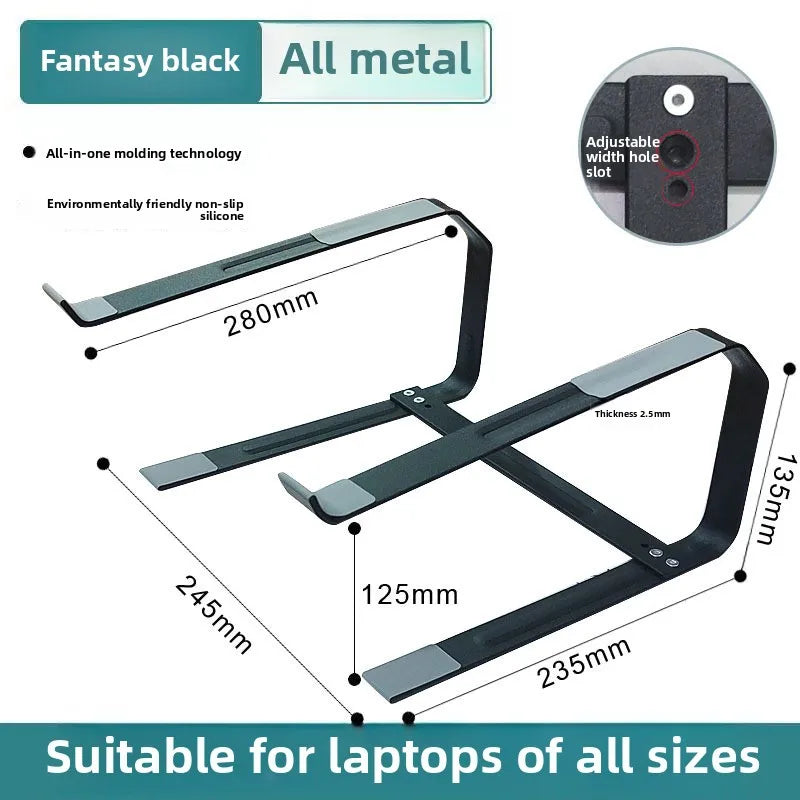 Laptop Stand for Desk Metal Computer Riser Heavy Stable Holder Ergonomic Laptops Elevator for 12-17.3 Inches Notebook Computer - trendingshoping.com
