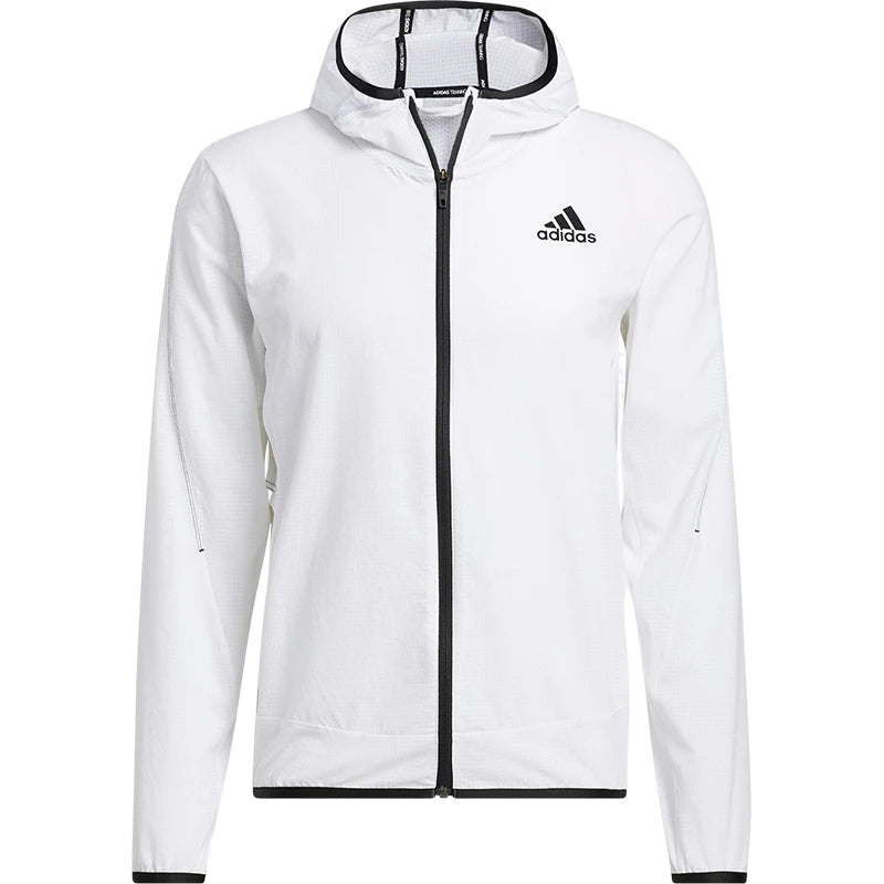 HEAT.RDY Warrior Training Jacket - Men's Slim Fit Sport Zip-Up Hoodie - GT8261 - White