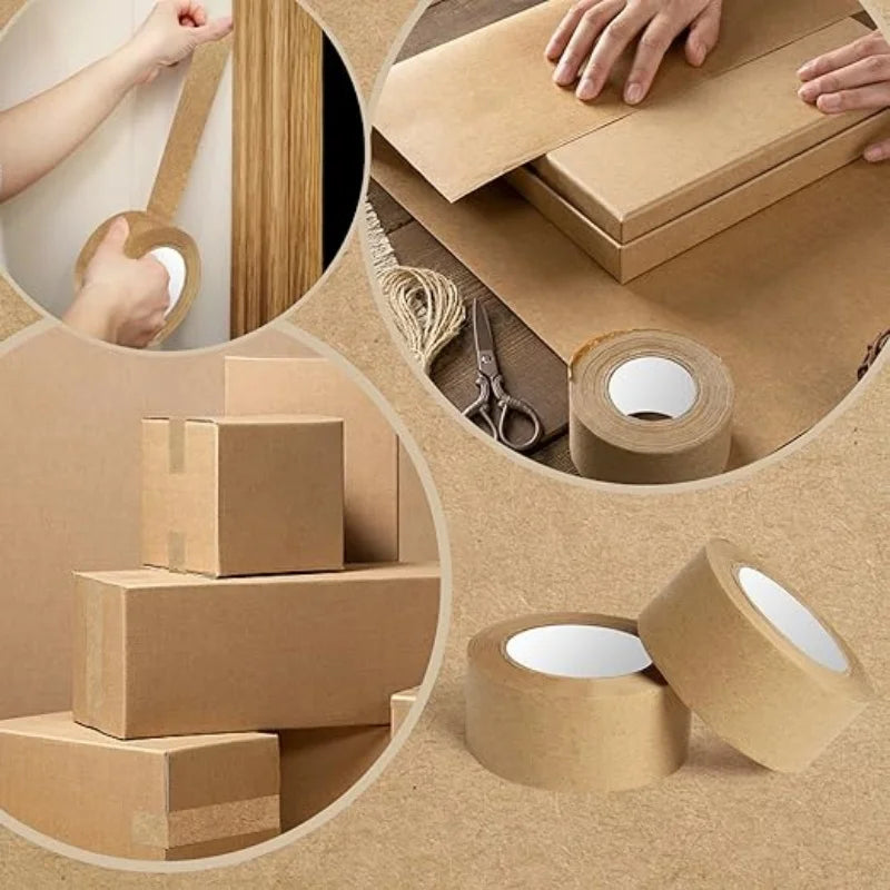 Paper Packaging Tape | Kraft Adhesive Tape for Cartons, Moving & Masking