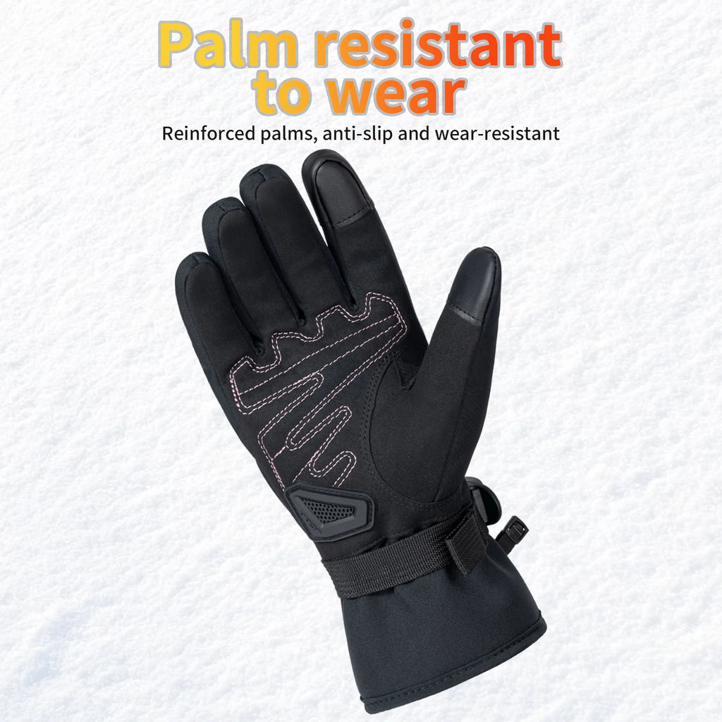 JCAA-Durable Motorcycle Riding Gloves for Men Women,Waterproof,Touchscreen,Anti-Slip,Anti-Fall,Protective,Bike,Moto,Warm Winter