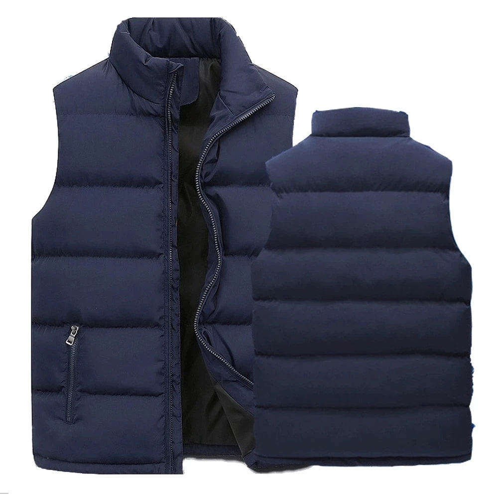 Men Winter Vest Jacket Sleeveless Waterproof Outerwear