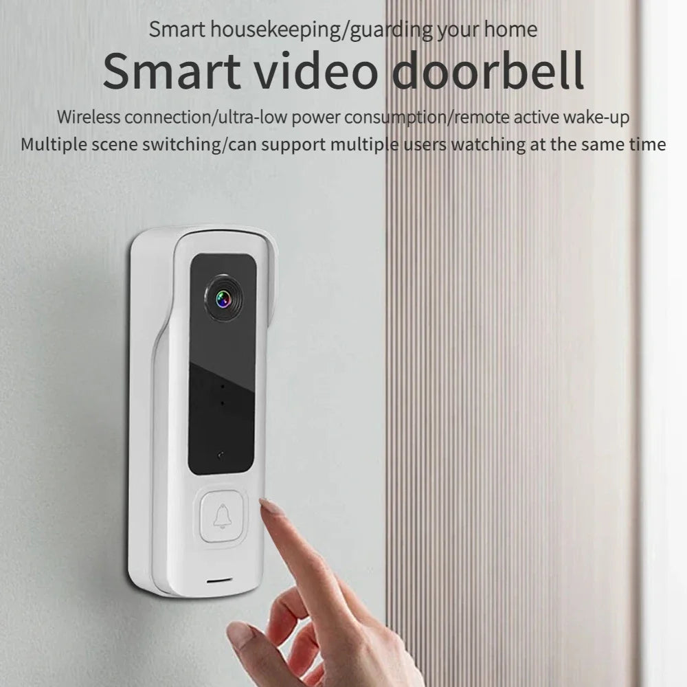 2024 New Electronic Doorbell With 100 Degree Wide Angle Lens Cloud Storage Support Ultra Low Power Consumption