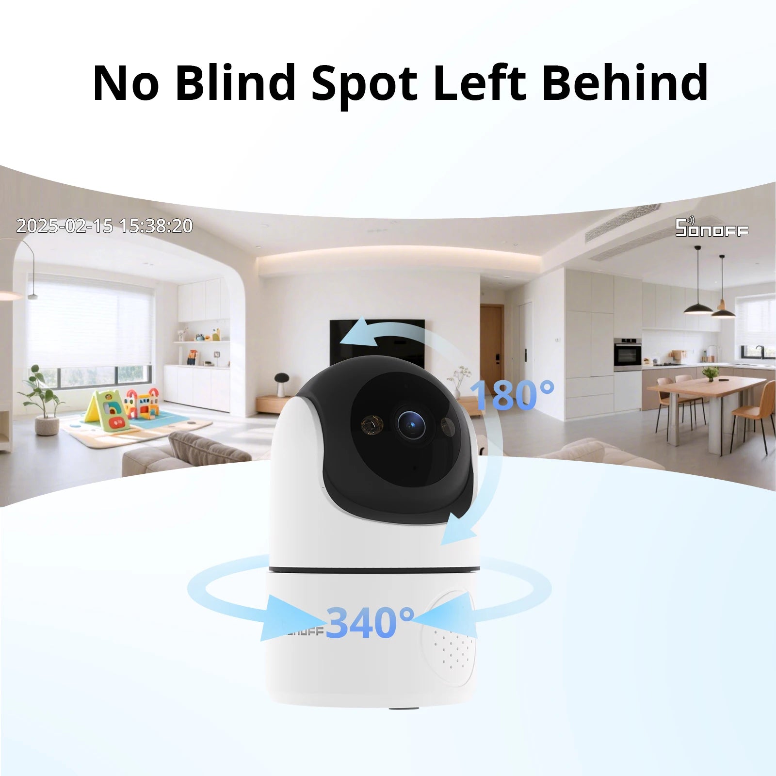 Sonoff Cam PT2 Smart Home Security Camera HD Night Vision Panoramic View Remote Monitoring With Two Way Interaction