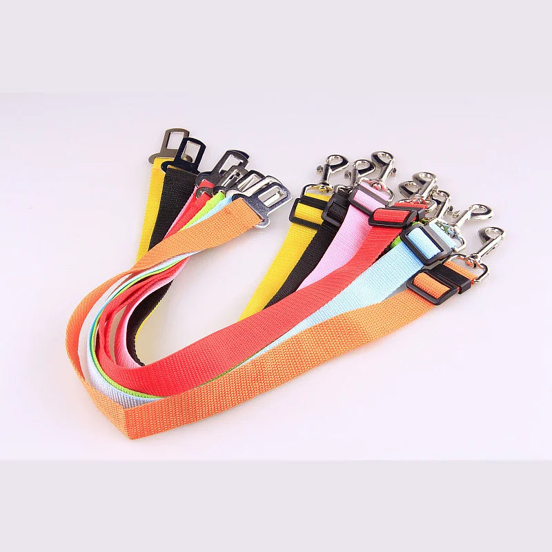Adjustable Dog Cat Car Safety Belt Harness Leash