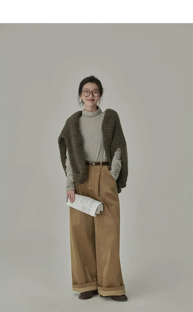 Striped T-shirts Women Spring Cozy Long Sleeved All-match Daily Elegant Classic Turtleneck Tops Hot Sales Korean Style Clothing