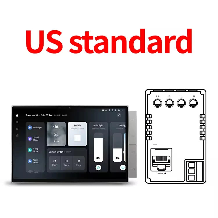 10 Point 1 Inch Tuya Smart Home Control Panel With Zigbee Hub Touch Screen Central Control Switch