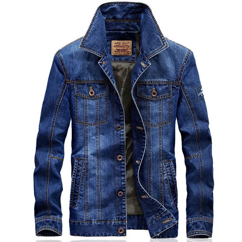 Men’s Denim Jacket Spring Winter Bomber Coat – Casual Fashion Jeans Jacket