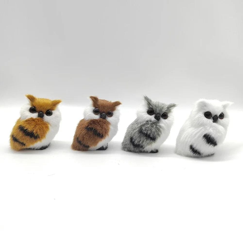 Simulation Owl Ornaments Plush Toys Cute Doll Artificial Fur Toy Christmas Tree Decor Pendant Christmas Gift For Kids Home Decor - trendingshoping.com