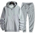 Men’s Long Sleeve Zipper Hoodie Solid Color Casual Sweatshirt Autumn Winter
