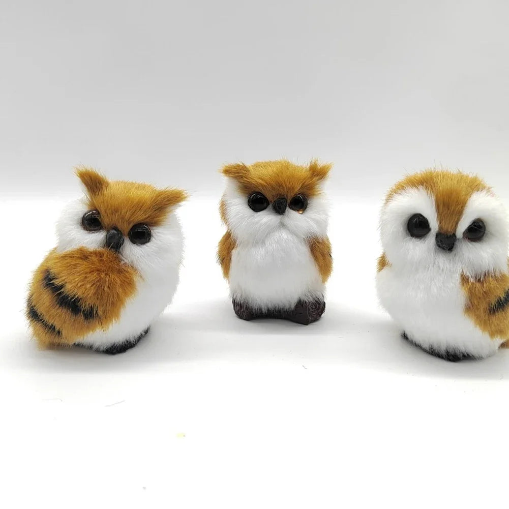 Simulation Owl Ornaments Plush Toys Cute Doll Artificial Fur Toy Christmas Tree Decor Pendant Christmas Gift For Kids Home Decor - trendingshoping.com