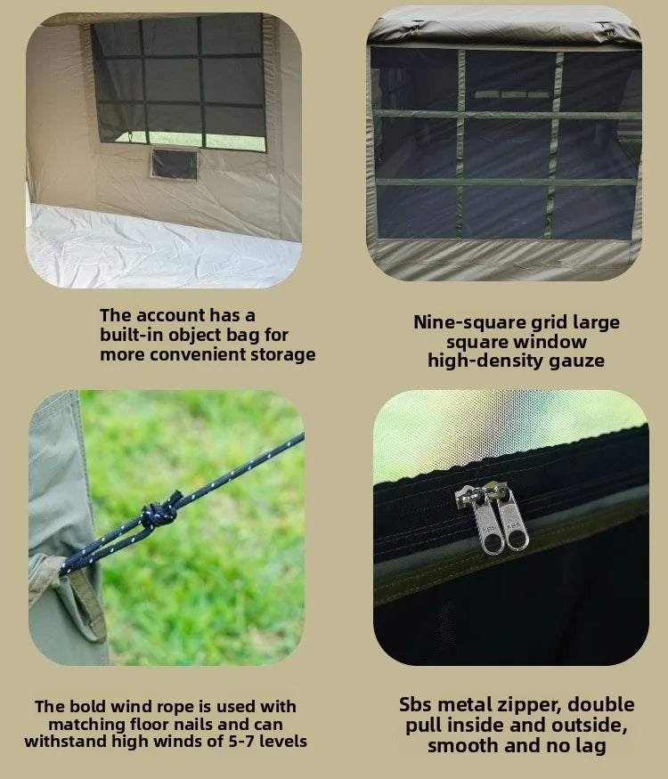 Inflatable Camping Air Tent Portable Outdoor Fabric Large High Quality House Tent 8 Point 2 Square Meters