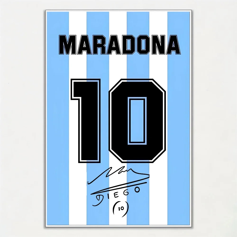 Football Jersey Name Poster Home Living Room Bedroom Bar Cafe Wall Art Decor