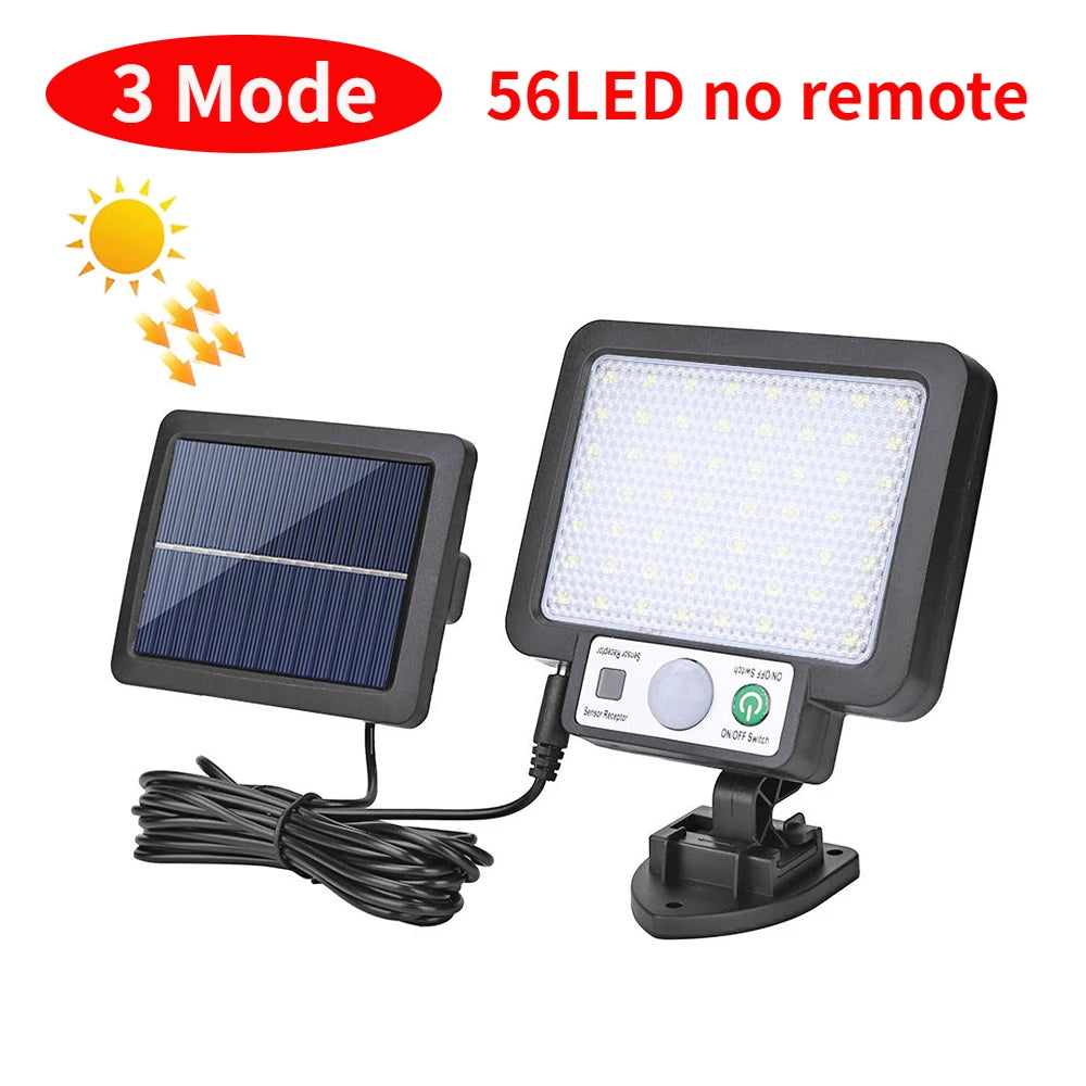 LED Solar Split Wall Lamp 3 Mode Waterproof Motion Sensor Lamp Security Outdoor Street Lighting Solar Lamp for Garden Wall Light - trendingshoping.com