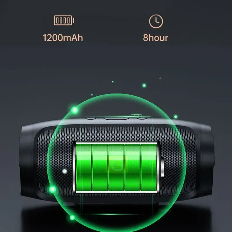 Portable Bluetooth Subwoofer – Wireless Waterproof Loudspeaker with TF Card & FM Support