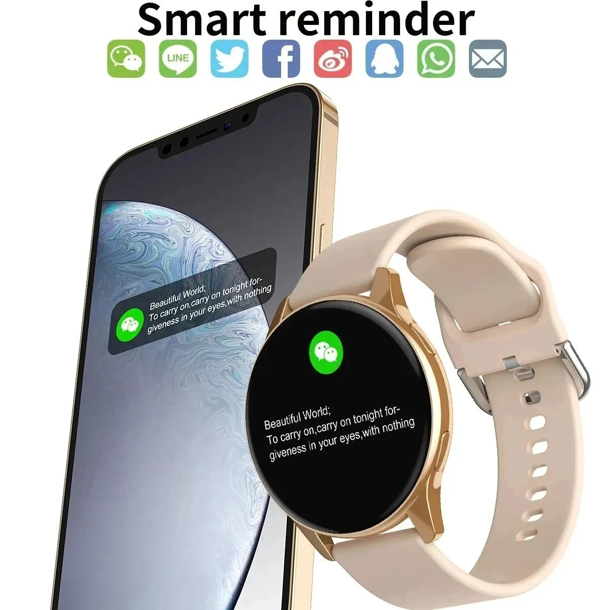LIGE Smart Watch 2025 – Wireless Charging, Bluetooth Calls, Fitness Bracelet, Custom Watch Face for Men & Women + Box