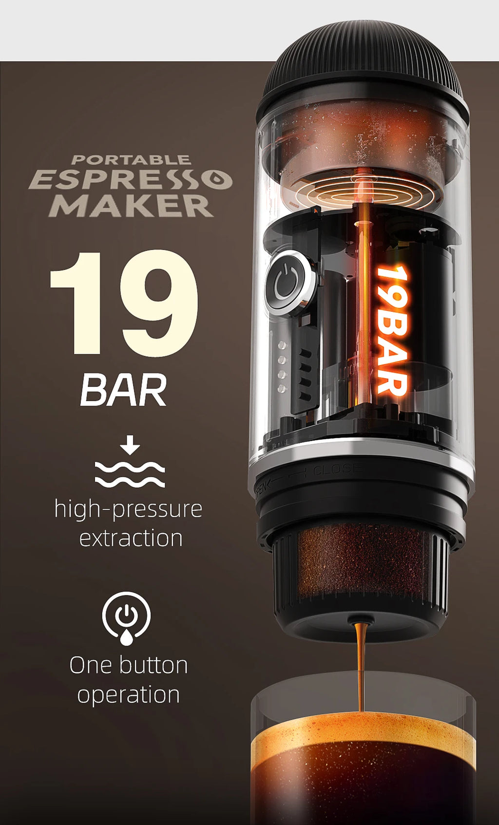 Cafelffe Outdoor Combination Wireless Electric portable espresso machine, Coffee Gift Giving Camping hiking Travel bag cafetera