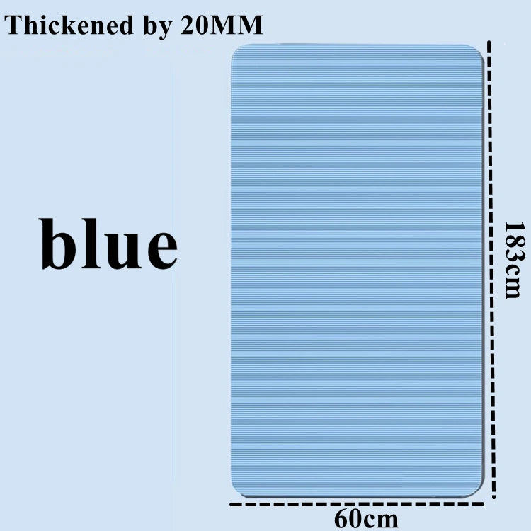 20MM 183x60cm Thick Yoga Mat Anti Slip Sport Fitness Mat for Exercise Yoga Pilates Gymnastics Fitness Equipment